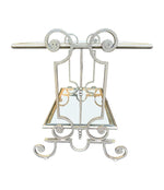Mid Century side tables gilt wrought iron