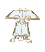 Mid Century side tables gilt wrought iron
