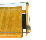 Mid Century console dresser desk by Vittorio Dassi marquetry birds-eye maplewood - Mid Century furniture - 1950s