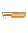 Mid Century console dresser desk by Vittorio Dassi marquetry birds-eye maplewood - Mid Century furniture - 1950s