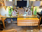 Mid Century console dresser desk by Vittorio Dassi marquetry birds-eye maplewood - Mid Century furniture - 1950s