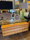 Mid Century console dresser desk by Vittorio Dassi marquetry birds-eye maplewood - Mid Century furniture - 1950s
