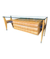 Mid Century console dresser desk by Vittorio Dassi marquetry birds-eye maplewood - Mid Century furniture - 1950s