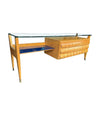 Mid Century console dresser desk by Vittorio Dassi marquetry birds-eye maplewood - Mid Century furniture - 1950s