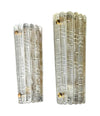 Mid century wall sconces Orrefors glass and brass by Carl Fagerlund - 1960s