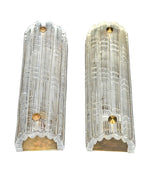 Mid century wall sconces Orrefors glass and brass by Carl Fagerlund - 1960s