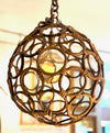 Mid Century bamboo ball light in the style of Franco Albini - Italian - 1960s - Mid Century lighting
