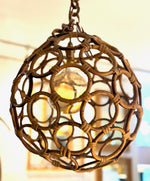 Mid Century bamboo ball light in the style of Franco Albini - Italian - 1960s - Mid Century lighting