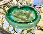 Mid century Green Murano glass ashtray bowl - 1960s - Italian