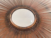Mid Century Curtis Jere Copper sun burst mirror with rope twist detail