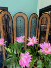 Vintage room divider screen woven rattan French 1970s - Mid Century Furniture