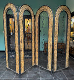 Vintage room divider screen woven rattan French 1970s - Mid Century Furniture