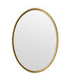 Mid Century Mirror Oval with brass frame and bronzed mirror plate Italian