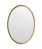 Mid Century Mirror Oval with brass frame and bronzed mirror plate Italian