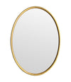 Mid Century Mirror Oval with brass frame and bronzed mirror plate Italian