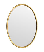 Mid Century Mirror Oval with brass frame and bronzed mirror plate Italian