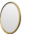 Mid Century Mirror Oval with brass frame and bronzed mirror plate Italian