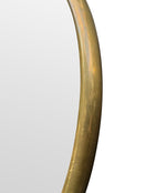 Mid Century Mirror Oval with brass frame and bronzed mirror plate Italian