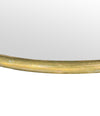 Mid Century Mirror Oval with brass frame and bronzed mirror plate Italian