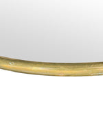 Mid Century Mirror Oval with brass frame and bronzed mirror plate Italian