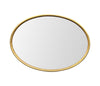 Mid Century Mirror Oval with brass frame and bronzed mirror plate Italian