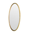 Mid Century Mirror Oval with brass frame and bronzed mirror plate Italian