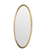 Mid Century Mirror Oval with brass frame and bronzed mirror plate Italian