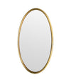 Mid Century Mirror Oval with brass frame and bronzed mirror plate Italian