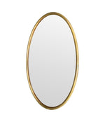 Mid Century Mirror Oval with brass frame and bronzed mirror plate Italian