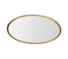 Mid Century Mirror Oval with brass frame and bronzed mirror plate Italian