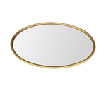 Mid Century Mirror Oval with brass frame and bronzed mirror plate Italian