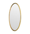 Mid Century Mirror Oval with brass frame and bronzed mirror plate Italian
