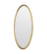 Mid Century Mirror Oval with brass frame and bronzed mirror plate Italian