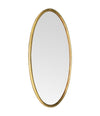 Mid Century Mirror Oval with brass frame and bronzed mirror plate Italian