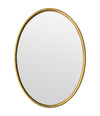 Mid Century Mirror Oval with brass frame and bronzed mirror plate Italian