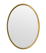 Mid Century Mirror Oval with brass frame and bronzed mirror plate Italian