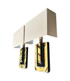 Mid century wall sconces lacquered marquetry bone and brass Italian 1970s