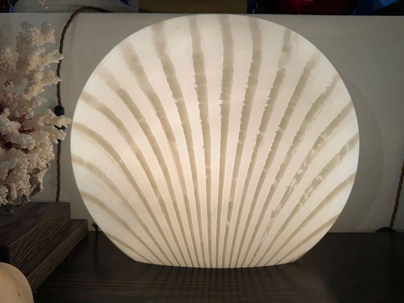 Mid Century Murano glass shell lamp by Peill and Putzler - 1970s German