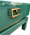 Mid century side tables green lacquered by Guy Lefevre for Maison Jansen 1970s - Mid century furniture London