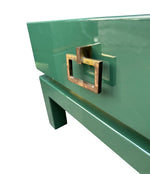 Mid century side tables green lacquered by Guy Lefevre for Maison Jansen 1970s - Mid century furniture London