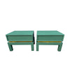 Mid century side tables green lacquered by Guy Lefevre for Maison Jansen 1970s - Mid century furniture London