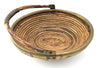 1970s woven bamboo and brass bowl in the style of Gabriella Crespi - Italian