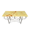 Mid Century console table wrought iron with solid marble top - Mid Century Furniture