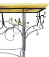 Mid Century console table wrought iron with solid marble top - Mid Century Furniture