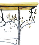 Mid Century console table wrought iron with solid marble top - Mid Century Furniture