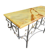 Mid Century console table wrought iron with solid marble top - Mid Century Furniture