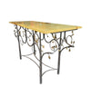 Mid Century console table wrought iron with solid marble top - Mid Century Furniture