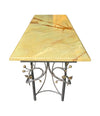 Mid Century console table wrought iron with solid marble top - Mid Century Furniture