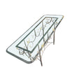 Mid Century console table wrought iron with solid marble top - Mid Century Furniture