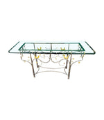 Mid Century console table wrought iron with solid marble top - Mid Century Furniture